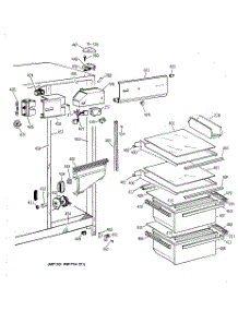 03 - Fresh Food Section parts for Ge Refrigerator TFX20JAXFWW from AppliancePartsPros.com