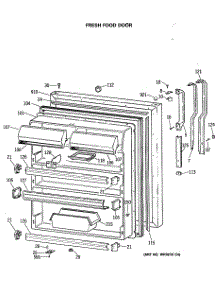 02 - Fresh Food Door parts for Ge Refrigerator TBC19MASMRWH from AppliancePartsPros.com