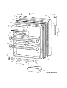 02 - Fresh Food Door parts for Ge Refrigerator TBX24JIBLRAA from AppliancePartsPros.com