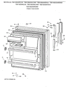 02 - Fresh Food Door parts for Ge Refrigerator TBX18SIXKRWW from AppliancePartsPros.com