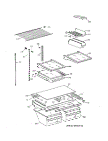 04 - Shelf Parts parts for Ge Refrigerator TBH18JAZERWW from AppliancePartsPros.com