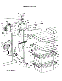 03 - Fresh Food Section parts for Ge Refrigerator MSH22GRTAWW from AppliancePartsPros.com