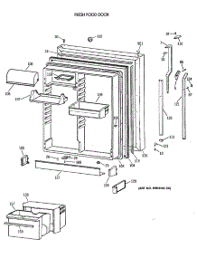02 - Fresh Food Door parts for Ge Refrigerator TBE22PATMRAA from AppliancePartsPros.com