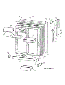 02 - Fresh Food Door parts for Ge Refrigerator TBX22ZIZHRAA from AppliancePartsPros.com
