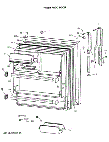 02 - Fresh Food Door parts for Ge Refrigerator TBX18GATHRWH from AppliancePartsPros.com