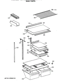 04 - Shelf Parts parts for Ge Refrigerator TBX18GATHRWH from AppliancePartsPros.com