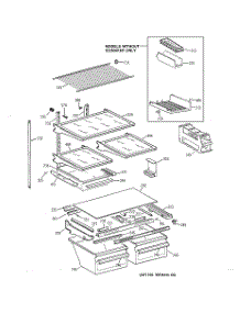 04 - Shelf Parts parts for Ge Refrigerator TBX19QABARAA from AppliancePartsPros.com