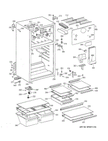 02 - Cabinet parts for Ge Refrigerator TBT18NAYDRWH from AppliancePartsPros.com