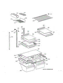 04 - Shelf Parts parts for Ge Refrigerator TBK21JAXHRAA from AppliancePartsPros.com