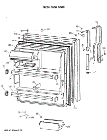 02 - Fresh Food Door parts for Ge Refrigerator TBH18MASMRWH from AppliancePartsPros.com