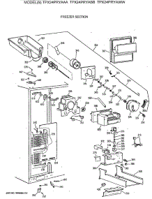 03 - Freezer Section parts for Ge Refrigerator TPX24PRYABB from AppliancePartsPros.com