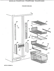 04 - Freezer Shelves parts for Ge Refrigerator TPX24PRYABB from AppliancePartsPros.com