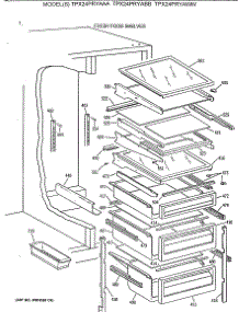 06 - Fresh Food Shelves parts for Ge Refrigerator TPX24PRYABB from AppliancePartsPros.com