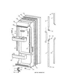 02 - Fresh Food Door parts for Ge Refrigerator TFJ22PRZAWW from AppliancePartsPros.com