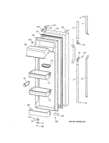 02 - Fresh Food Door parts for Ge Refrigerator TFX30PRYFAA from AppliancePartsPros.com