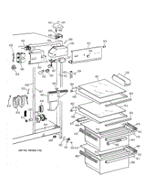 03 - Fresh Food Section parts for Ge Refrigerator MSX22GRZBAA from AppliancePartsPros.com