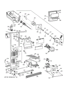 02 - Freezer Section parts for Ge Refrigerator TFX25JWYFAA from AppliancePartsPros.com