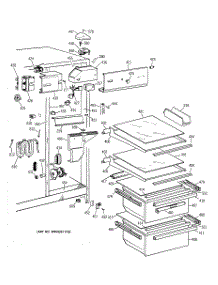 03 - Fresh Food Section parts for Ge Refrigerator TFX25JWYFAA from AppliancePartsPros.com