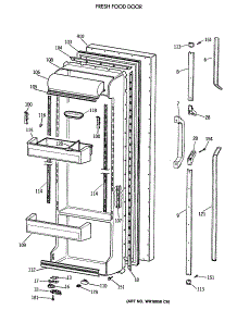 02 - Fresh Food Door parts for Ge Refrigerator TFZ24PRXABB from AppliancePartsPros.com