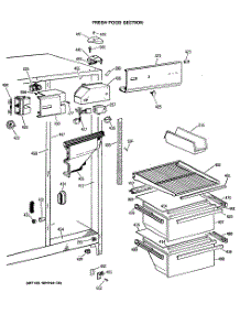 03 - Fresh Food Section parts for Ge Refrigerator MRSC20BASBWH from AppliancePartsPros.com