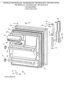 02 - Fresh Food Door parts for Ge Refrigerator TBX18SAXJLAA from AppliancePartsPros.com