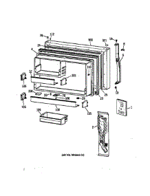 Freezer Door parts for Ge Refrigerator 36379267991 from AppliancePartsPros.com