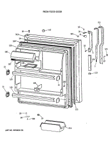 02 - Fresh Food Door parts for Ge Refrigerator TBH18JATFRWH from AppliancePartsPros.com