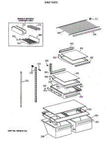 04 - Shelf Parts parts for Ge Refrigerator TBH18JATFRWH from AppliancePartsPros.com