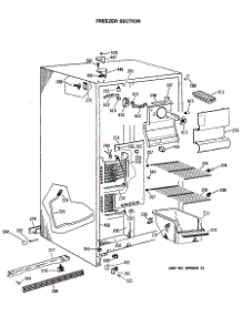 02 - Freezer Section parts for Ge Refrigerator TFX19LASBWH from AppliancePartsPros.com
