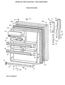 02 - Fresh Food Door parts for Ge Refrigerator TBX21MAXCRAA from AppliancePartsPros.com