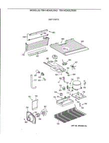 03 - Unit Parts parts for Ge Refrigerator TBH14DAXLRWH from AppliancePartsPros.com