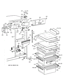 03 - Fresh Food Section parts for Ge Refrigerator TFG22JABCWW from AppliancePartsPros.com