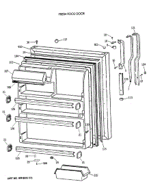 02 - Fresh Food Door parts for Ge Refrigerator TBX21NITMRWH from AppliancePartsPros.com