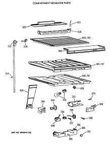 05 - Compartment Separator Parts parts for Ge Refrigerator TBX21NITMRWH from AppliancePartsPros.com