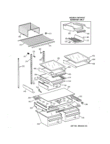 04 - Shelf Parts parts for Ge Refrigerator TBX22PIYMRWW from AppliancePartsPros.com