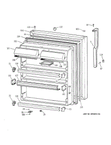 02 - Fresh Food Door parts for Ge Refrigerator TBX19FIBKRWW from AppliancePartsPros.com