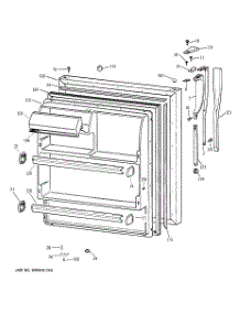 02 - Fresh Food Door parts for Ge Refrigerator MTI18GIZHRWW from AppliancePartsPros.com