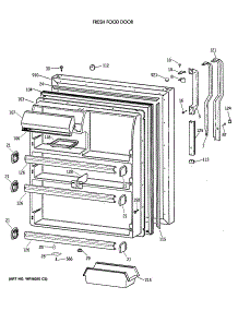 02 - Fresh Food Door parts for Ge Refrigerator TBE21JASTRAD from AppliancePartsPros.com