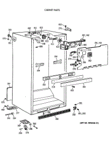 03 - Cabinet Parts parts for Ge Refrigerator TBE21JASTRAD from AppliancePartsPros.com