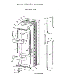 02 - Fresh Food Door parts for Ge Refrigerator TFT24PRXBAA from AppliancePartsPros.com