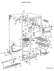 02 - Freezer Section parts for Ge Refrigerator MSX22GLB from AppliancePartsPros.com