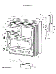 02 - Fresh Food Door parts for Ge Refrigerator TBE18JATNRWH from AppliancePartsPros.com
