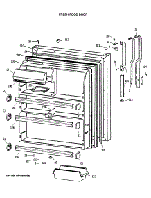 02 - Fresh Food Door parts for Ge Refrigerator TBX24JASLRWH from AppliancePartsPros.com