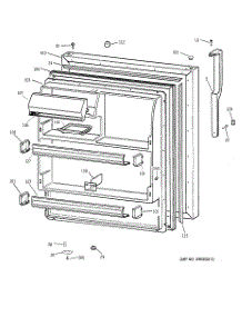 02 - Fresh Food Door parts for Ge Refrigerator TBX18JABBRBB from AppliancePartsPros.com