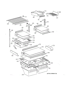 04 - Shelf Parts parts for Ge Refrigerator TBE19PASMRWW from AppliancePartsPros.com