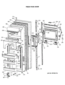 02 - Fresh Food Door parts for Ge Refrigerator TFK24ZFSCAD from AppliancePartsPros.com