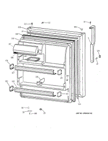 02 - Fresh Food Door parts for Ge Refrigerator TBX18AABKRWW from AppliancePartsPros.com