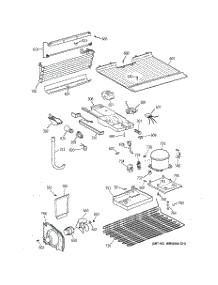 03 - Unit Parts parts for Ge Refrigerator TBG16JAZCRAD from AppliancePartsPros.com