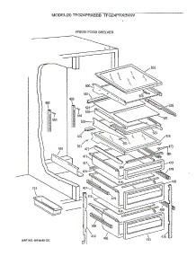 05 - Fresh Food Shelves parts for Ge Refrigerator TFG24PRXBBB from AppliancePartsPros.com