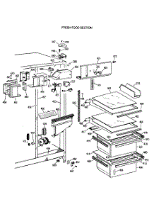 03 - Fresh Food Section parts for Ge Refrigerator TFG20JATCWH from AppliancePartsPros.com